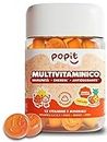 POP IT 60 Gommose Multivitaminico Completo con 13 Vitamine e Minerali Complex - Vegano, Senza Zucchero - Integratore Multivitaminico Donna e Uomo - Vitamina A, B, C, D, E e Zinco