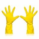 3HA HAHAHA Kitchen Gloves Heavy Duty Flexible Rubber Thick Gloves Nonslip Ideal for Garden Kitchens Dish Bathroom Hotel House Hold Washing Cool Place Glove Long Sleeve Home Cleaning Accessory (1pc)