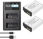 Tenberly LP-E17 Battery (2-Pack) and LCD Dual Charger for Canon EOS M 3 M 5/EOS 750 D 760 D/EOS T 6 i T 6 S/EOS 800 D/KISS X 8 i/EOS 200 D
