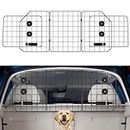 OUSHENG Car Dog Barrier for SUV, Adjustable Pet Divider Gate for Trunk Cargo Area, Universal-Fit Back Seat Heavy-Duty Wire Mesh Dogs Separator Guard Net, Vehicles Safety Travel Accessories