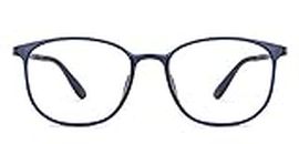 LENSKART BLU | Zero Power Blue Cut Computer Glasses | Anti Glare, Lightweight & Blocks Harmful Rays | UV Protection Specs | Men & Women | Medium | LB E13528