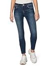 Mavi Women Skinny Fit Jeans | Normal Waist Denim Stretch Pants | Bleached Used Design Adriana, Colore:Blu, Taglia:28W / 32L