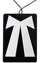 The Logo Man Advocate Glass, Acrylic 3D Double Sided Rear View Mirror Car Hanging - Black And White, 1Pc