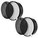 KEEPOW Replacement Filter LV-H132-RF for Levoit Air Purifier LV-H132, 2 Pack HEPA and Activated Carbon Filter