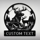 Custom Deer Hunting and Fishing Metal Wall Art Sign Home Decor Family Gifts