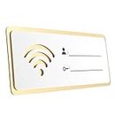 SEWACC Wifi Password Sign Acrylic WiFi Sign for Wall Self-Adhesive WiFi Password Board Wireless Network Coverage Sign for Home Public Places