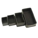 Oblong Rubber Black Feet,  Chair Table Furniture,  End Cover Caps 11 sizes