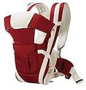 BabyGo Kids 4-in-1 Adjustable Baby Carrier Cum Kangaroo Bag/Honeycomb Texture Baby Carry Sling/Back/Front Carrier for Baby with Safety Belt and Buckle Straps (Maroon)