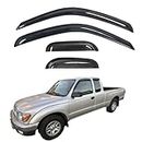 Rain Guards Compatible with 1995-2004 Toyota Tacoma, Durable Acrylic Slim Window Visor Rain Guard, Side Window Deﬂector for Toyota Tacoma Accessories 4 Pieces 1996 1997 1997 1998 1999 2000 2001 2002