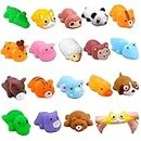 DIYDEC 18pcs Mochi Squishy Toys, Mini Jungle Animals Squishies Soft Squeeze Fidget Toys Kawaii Stress Relief Toys Party Bags Fillers for Boys Girls Birthday Party Favors Gifts