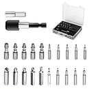 Raynesys Damaged Screw Extractor Set, 22 PCS Easy Out Stripped Screw Extractor Kit, Alloy Steel Screw Remover for Home DIY Garden Wood Extractor,with Magnetic Extension Bit Holder and Socket Adapter