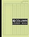 4 Column Ledger Book: Large Simple Four Column for Bookkeeping, Accounting and Personal Use: Yellow Cover