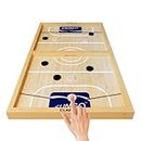 Clapjoy Slingo 2 in 1 Fastest Finger First Board Games for Adults & Kids Wooden String Hockey Game Sling Puck Board Hockey Toy Perfect for Family (Sling Puck)