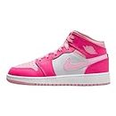 nike Air Jordan 1 Mid GS Youth Fierce Pink' White/Medium Soft Pink/Fierce Pink FD8780 116 - Size 3.5y