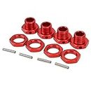 4Pcs RC Hex Coupler Kit, 17MM Wheel Hex Coupler Aluminum Alloy Toy Car Hex Driver for 1/8 RC Vehicle(Red) Arrma Wheel Hex 17Mm