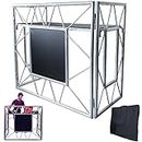 DJ Booth Stand | DJ Booth Table For Your Party | Portable DJ Booth | Foldable DJ Stand | Optimal Tablespace For All Your DJ Equipment | DJ Stand With Black Table