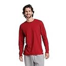 Russell Athletic Mens Dri-power Cotton Blend Long Sleeve Tees, Moisture Wicking, Odor Protection, Upf 30+, Sizes S-3x T-Shirt, Cardinal, 3X-Large US