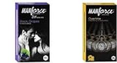 Manforce XTASY Black Grapes & Overtime Pineapple Flavoured Condoms for Men| 20 Count (Pack of 2)| Lubricated Latex Condoms