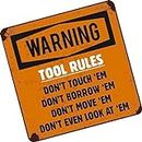 CT Design Tool Rules Don't ! Funny Tool Box Toolbox Chest Vinyl Car Sticker Decal Vinyl 100x100mm approx.
