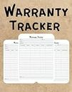 Warranty Tracker: Warranty Tracker Log book | Record Book Keep your all important things in one place | Products and Items Warranty Organizer and Notebook | Track and Organize Properties.