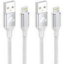 iPhone Charger Cable 1.5M 2Pack, Aioneus USB A to Lightning Cable MFi Certified iPhone Cable Nylon Braided iPhone Charging Cable Fast Charging for iPhone 14 13 12 11 Pro Max XR XS Max X 10 8 7 6 Plus