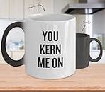 Graphic Designer Coffee Mug - Fontographer Gift - Typesetter - Valentine's Day Gift - Anniversary - You Kern Me On - Color Changing Mug