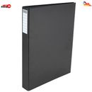 Black 2D Ring Binder Document Folder Filing Storage Stationery Office Supplies -