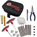 TIREWELL TW-5005 10 in 1 Universal Tubeless Tyre Puncture Kit with Storage Bag, Emergency Flat Tire Repair Patch Tool Bag for Car, Bike, SUV, & Motorcycle