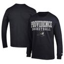 Men's Champion Black Providence Friars Icon Logo Basketball Jersey Long Sleeve T-Shirt
