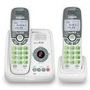 Vtech Dect 6.0 2-Handset Cordless Phone System with Caller ID, White Backlit Keypad and Display (CS6114-2WT)