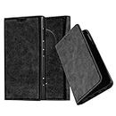 Cadorabo Custodia Libro per Nokia Lumia 1020 in NERO DI NOTTE - con Vani di Carte, Funzione Stand e Chiusura Magnetica - Portafoglio Cover Case Wallet Book Etui Protezione