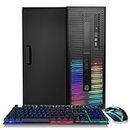 HP RGB Gaming Desktop Computer, Intel Quad Core I5 up to 3.6GHz, Radeon RX 550 4G, 16GB Memory, 1T SSD, RGB Keyboard & Mouse, 600M WiFi & Bluetooth 5.0, W10P64 (Renewed)
