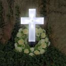 Solar Powered Light Big Cross by Eternal Light Memorial Light for Grave Garden