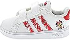 Adidas Unisex-Child Grand Court Mm Cf I FTWWHT/FTWWHT/RAYRED Tennis Shoes - 3 Kids UK (GY8011)