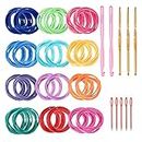 Allazone 394PCS Loom Potholder Loops Weaving Craft Loom Loops, Weaving Loom Kit, 12 Colors Potholder Loops with Crochet Hook for DIY Crafts Supplies