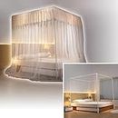 ABJA【First Time in India】 Mosquito Bed Net with Stand, Net Frame Attachable to Bed (King Size), Poster, Canopy for Bed