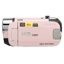 1080P 16MP Digital Camera Vlogging Camera with 16x Zoom - Pink