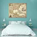 ArtzFolio Old Map D3 | Peel & Stick Vinyl Wall Sticker for Home & Wall Decoration | 14.6 x 12 inch (37 x 30 cms)
