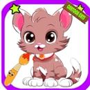 Cute Cartoon Cats Coloring Book For Kids: Adorable Cats and Dogs Coloring Images With Fun Facts For Kids(Education Game)
