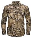 Scent Blocker Shield Series Long-Sleeve Button-Up Shirt, Hunting Clothes for Men, Realtree Excape, Large