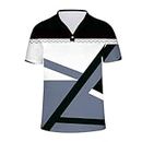 Men's Golf Shirt Short Sleeve Polo Shirts Button Collared Comfortable Polos Top Geometric Print Casual Tennis Shirt My Returns Ropa para Hombre Femme Summer 2024