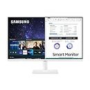 Samsung Ls27Am501Nwxxl, 27 Inch (68.6 Cm) 1920 X 1080 Pixels Led Smart Monitor with Netflix, YouTube, Prime Video and Apple Tv Streaming (White)