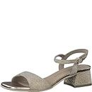 MARCO TOZZI Women's Feel Me Footbed, Soft Lining, 2-28331-42 Sandals with Heel, gold, 42 EU