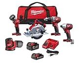 2696-25 M18 18-Volt Lithium-Ion Cordless Combo Kit (5-Tool) with 2-Batteries, Charger and Tool Bag