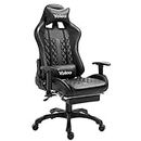 YOLEO Gaming Stuhl, ergonomischer Bürostuhl höhenverstellbar Gaming Chair Gamer Stuhl mit Lendenkissen,Kopfkissen und verstellbare Armlehnen, 150 kg Belastbarkeit