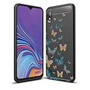 Fashionury Beautiful Butterfly''Samsung Galaxy A10 Back Case Cover : Slim Drop Tested Carbon Fibre Designer Back Cover for Samsung A10 Mobile Back Cover