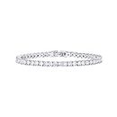 PAVOI 14K Gold Plated 3mm Cubic Zirconia Classic Tennis Bracelet | Gold Bracelets for Women | Size 6.5-7.5 Inch, 7 Inches, White Gold, Cubic Zirconia