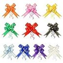 YICOTA Pull Bows 100 Pcs Decorative Assorted Colors Bows for Gift Wrapping Flower Presents Basket Birthday Wedding Valentine Tie Crafts -10 Colors