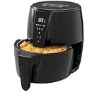 Lifelong 4.2L Digital Air fryer for Home - 1350W Airfryer with 6 Presets, Touch Panel - Hot Air Circulation Technology with Temperature & Timer Control - Uses Up to 90% Less Oil (LLHFD439, Black)