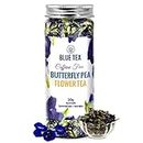 BLUE TEA - Butterfly Pea Flower Tea - 30 grams (100 Cups) || RELIEVES STRESS || Caffeine Free Herbal Tea - Ayurvedic Shankhpushpi Flower | Eco-Conscious Pet Jar - Featured in Shark Tank India